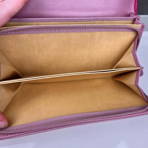 New Vivienne Westwood Long Patent Leather Wallet Pink With Box - Picture 4 of 5